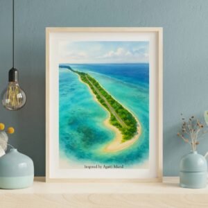 Agatti Island Artwork Exotic Places In India – Indian Wall Art for Home Decor | Exclusive Coastal wall decor Artwork | Canvas Artwork | Tropical Island Wall Decor