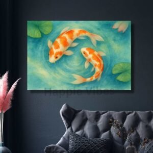Koi Fish Vastu Painting for wealth and harmony – Happie Vibes