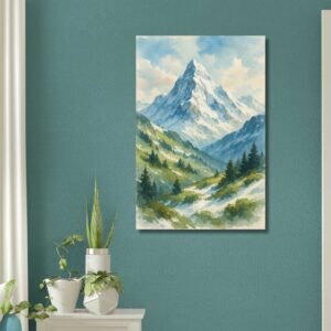 Mountain Vastu Painting for Stability and Success – Happie Vibes