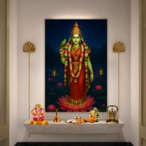 goddess meenakshi canvas painting – Happie Vibes spiritual wall decor