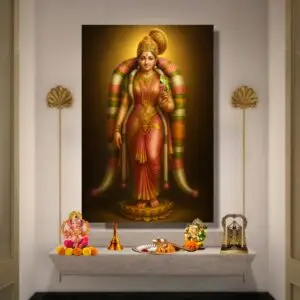 goddess andal canvas painting by Happie Vibes for pooja room wall decor