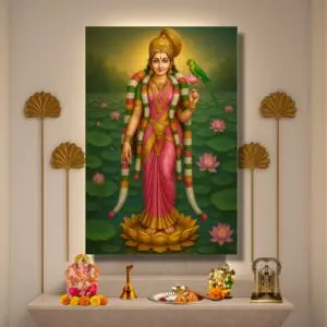 Goddess Andal Painting – Happie Vibes divine wall art for pooja room