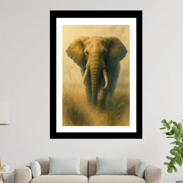 elephant canvas painting – Happie Vibes majestic wildlife wall art