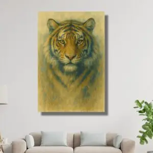 tiger canvas painting – Happie Vibes wildlife wall art