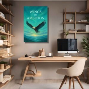 Happie Vibes eagle ambition canvas painting motivational wall decor