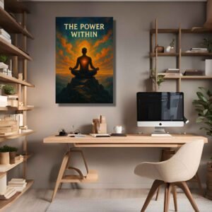 Happie Vibes power within canvas painting spiritual meditation wall art