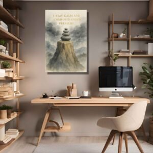Happie Vibes calm under pressure canvas painting mindfulness wall art