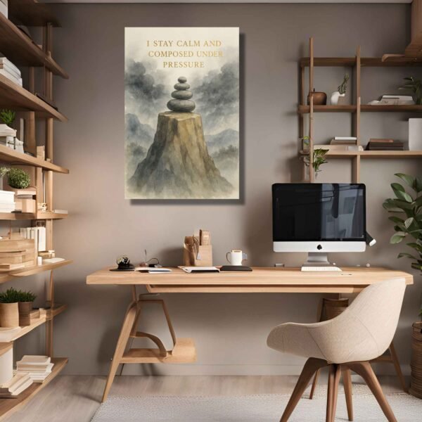 Happie Vibes calm under pressure canvas painting mindfulness wall art