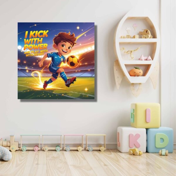 Football affirmation wall art – Happie Vibes motivational sports canvas print