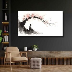 happie vibes -zen decoe -ink wash art