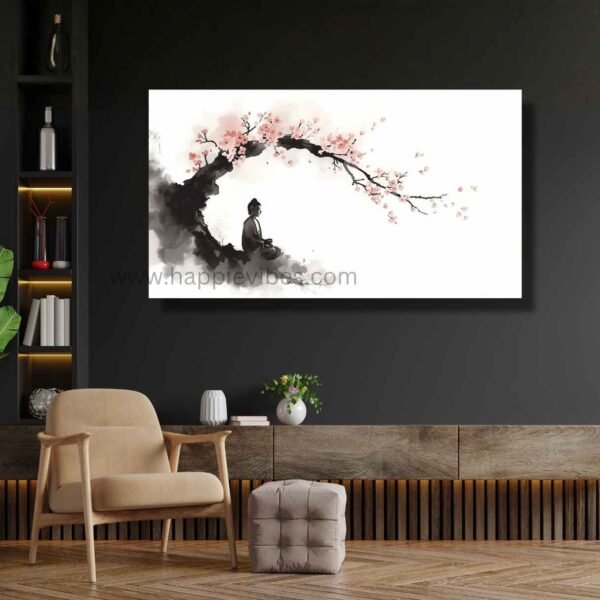 happie vibes -zen decoe -ink wash art