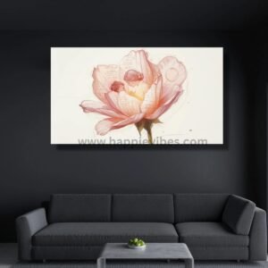 Happie Vibes Blossom of Love – Mother and Child Imagination Canvas Painting Artwork – Floral Imagination Wall Art