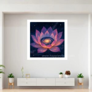 Happie Vibes Blossoms of Abundance – Apple Flower and Fruit Botanical Canvas Painting Artwork – Botanical Floral Canvas Wall Art